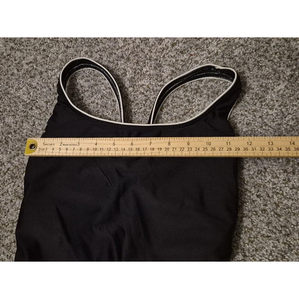 Speedo Black One Piece Swimsuit Size 6 Bathing Swim Team School